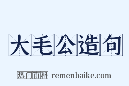 大毛公造句是什么意思的图片